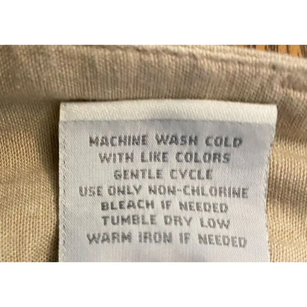Torrid Women's Linen Blend‎ Shorts Cuffed Tan Beige Size 14 (lining removed)